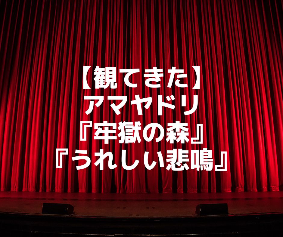 演劇観てきた感想】アマヤドリ『牢獄の森』『うれしい悲鳴』 | 10年後に上がる(FIRE)まで